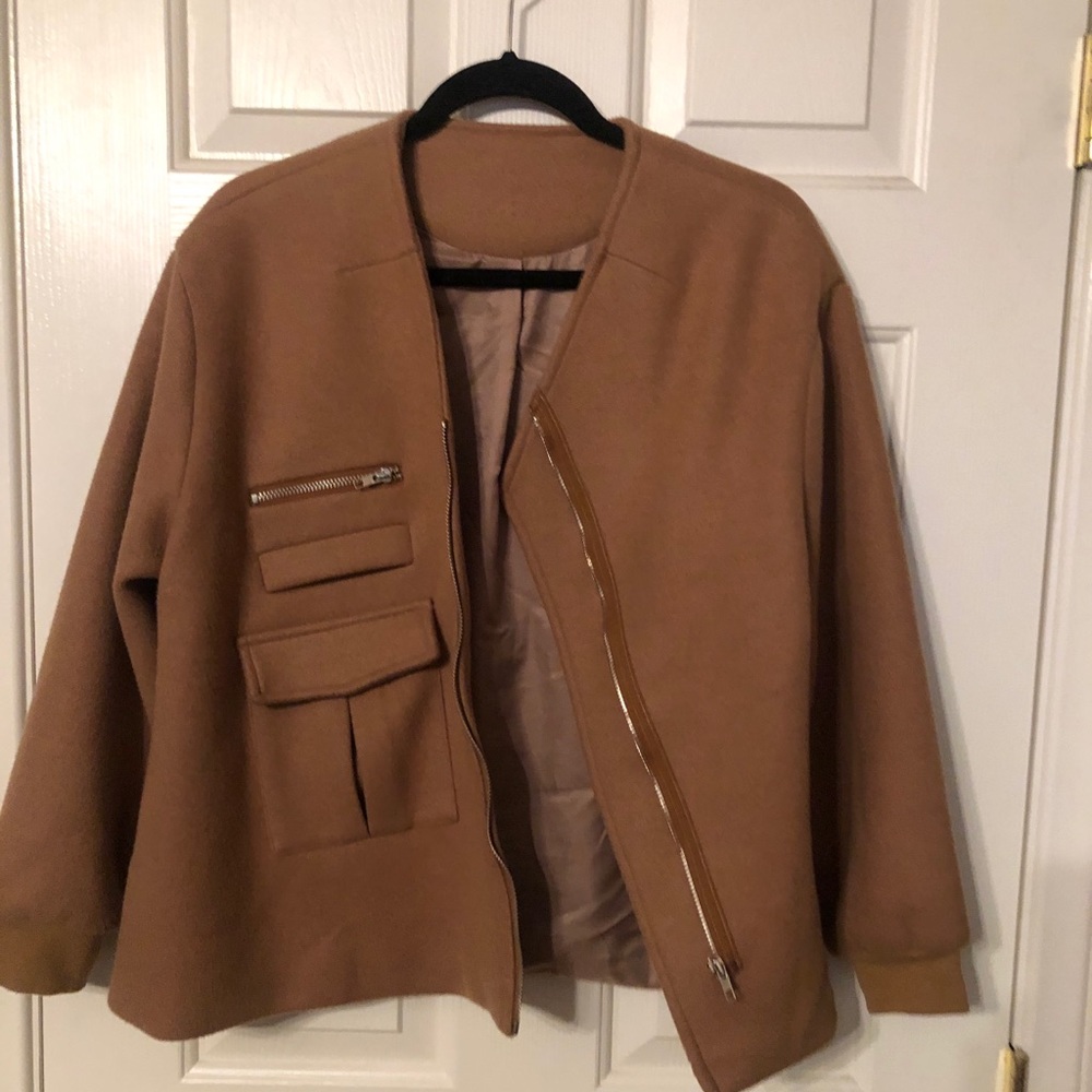 Tan Bomber Jacket - Picture 5 of 5
